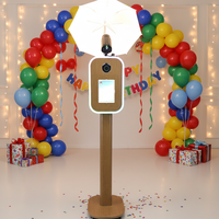 Machine Photobooth LED pour Mariages et Événements, avec iPad et Appareil Photo Reflex Numérique Premium, Montage Rapide
