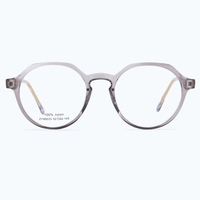 Nuevo Marco de Lentes Metálico Redondo TR, Ligero, Moderno para Mujer, Montura de Gafas para Uso Diario Informal, Lentes Ópticas para Mujer