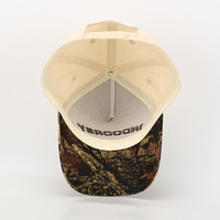 Gorra de Béisbol de Alta Calidad de 5 Paneles en Diseño de Camuflaje Real Tree de Dos Tonos con Estilo Urbano Deportivo y Logotipo Bordado en 3D para Caza