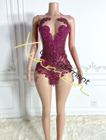 Robes de soirée Ocstrade pour femmes, robes de bal en cristal, grandes tailles, robes de fête sexy, robes mini de luxe en diamant pour club