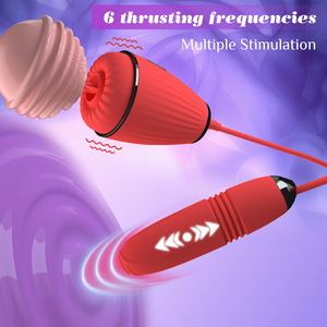 Tongue Licking <b>Vibrator</b> for Women-G-Spot & Clitoral Stimulator with 9 Frequencies Silicone+ABS USB Rechargeable Love for Sex Toy - Product Image 1