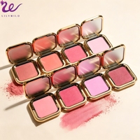 Palette de fard à joues compacte professionnelle, minérale, waterproof, végane, dorée, carrée, rose, personnalisable avec logo privé pour maquillage