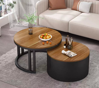 Meuble TV Moderne en Bois Massif, Console et Table Basse Combinées avec Tiroirs de Rangement, Design pour Salons, Hôpitaux, Hôtels, Compatible TV 65"+
