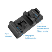 Base de carga 3 en 1 para PS4 PS3 MOVE para Playstation 4 PS3 Controller Joystick Gamepad Charger Stand Station