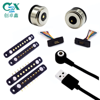 Conector de Carga Magnético de Alta Corriente de 2 Pines para PCB, Tipo Pogo Pin, de Cobre, 2.54 y 4.0 mm, 5V2A/12V5A, 10A, del Fabricante
