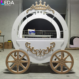 Carrito de Dulces LEDA Profesional, Moderno, de Diseño Reciente, para Decoración de Bodas y Fiestas, Carrito de Comida y Postres, Vehículo de Dulces Blanco - Product Image 1