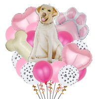 Dessin animé Mignon Husky Corgi Pet Chien Patte En Aluminium Ballon Globos Fête Décoration Exposition Écrire Chien Pied Os Ballon