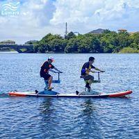 Vélo aquatique à ponton plat, deux places, avec cadre en plastique, grand tapis flottant SUP, facile à ranger, pour la plage, de Chine, Lumark, en stock