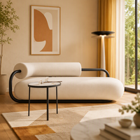Canapé sectionnel moderne et simple à une place, personnalisable, en tissu, avec rembourrage en éponge, pour salon, hôtel, appartements
