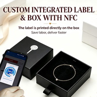 Boîte à bijoux de luxe avec étiquette RFID NFC et sceau holographique anti-contrefaçon, emballage intelligent personnalisé inviolable