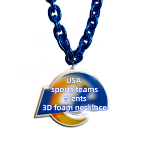 Collana con Logo delle 32 Squadre Sportive USA, Catena Grande 3D in Schiuma EVA, Gioielli alla Moda, AFC Los Angeles Chargers - Product Image 5