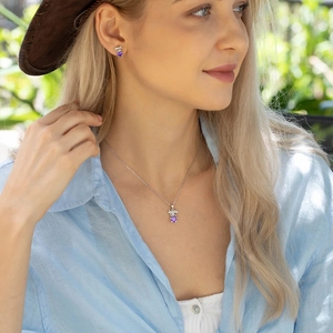 Mode mignon Design laiton lien chaîne <span class=keywords><strong>taureau</strong></span> vache <span class=keywords><strong>zodiaque</strong></span> boeuf coeur pierre de naissance bijoux personnalisés pendentif <span class=keywords><strong>collier</strong></span> pour unisexe - Product Image 3