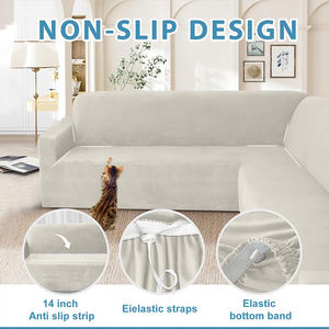 غطاء أريكة مقاوم للخدوش بلون البيج الفاتح لغرفة المعيشة، غطاء واقي للأريكة، الأكثر مبيعًا - Product Image 5