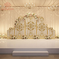 Toile de fond de scène de mariage en acrylique de luxe, style moderne, taille et couleur personnalisables, décorations pour banquets et fêtes de mariage