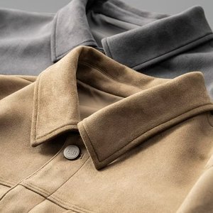Veste en Daim Printemps Automne 2025 pour <span class=keywords><strong>Homme</strong></span>, Style Streetwear Tendance, Luxe Premium, <span class=keywords><strong>Vintage</strong></span> Décontracté et Cool - Product Image 2