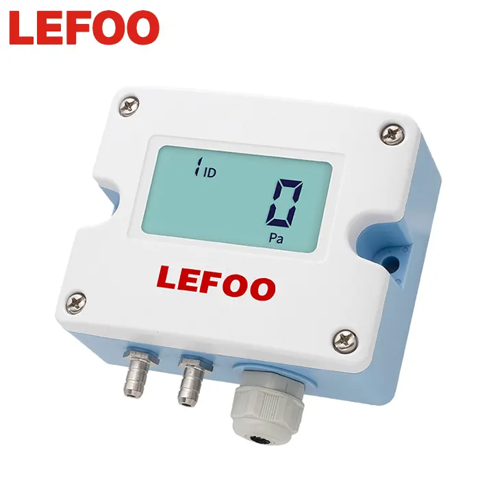 LEFOO負圧4-20ma空気マイクロ差動空気差圧トランスデューサー送信機 (LCDデジタルディスプレイ付き)