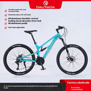 Vélo hybride à suspension pour hommes, 27,5 pouces, en alliage d'aluminium, 21 vitesses, pour <span class=keywords><strong>VTT</strong></span>, mini spinning, sport, montagne, gravier, pit, fat, quad, route, vente chaude - Product Image 2