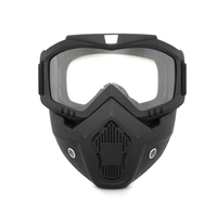 Masque de moto coupe-vent avec lunettes HD, nouveau style été 2024, masque intégral pour la conduite