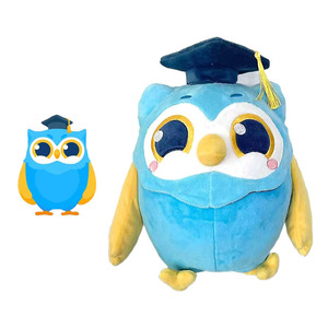 UYEAH OEM ODM Custom Stuff Doll peluche Blue gufo regalo di laurea per scuola personaggio gufo peluche peluche - Product Image 1