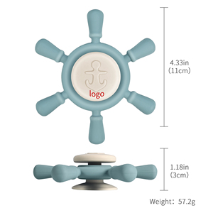 Jouet sensoriel rotatif pour bébé en silicone souple certifié sécurité, collection TOREEL Designer, pour baignoire et jeux aquatiques, 7-12 mois, Hippocampe - Product Image 4