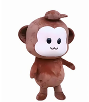 Costume de mascotte de gorille gonflable, costume de performance personnalisé, marque privée, tissu doux, certifié CE, taille adulte 2,2 m, 1 pièce