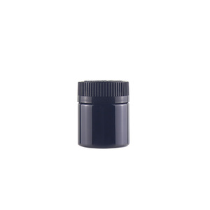 Frasco de PET de 3 oz, 8va parte, 1/8, 3.5 g, con etiqueta personalizada, de plástico negro, a prueba de niños, con tapa de seguridad para niños, de grado alimenticio, con logotipo personalizado - Product Image 1