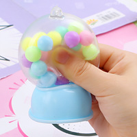 Jouet à presser compact Gashapon de couleur macaron Machine à ventiler douce et anti-stress Petit design rond et mignon pour pincer