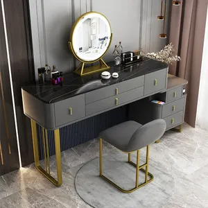 Modern bedroom furniture dressing table storage cabinet with mirror