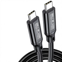 Cable USB4 Tipo-C de 40 Gbps, Carga Rápida PD de 240 W, Transmisión de Video 8K, Cable Trenzado de PVC/Nylon para Monitor de Computadora y Cámara