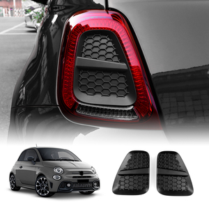 Cache de protection de feu arrière en ABS pour <span class=keywords><strong>Abarth</strong></span> 595 695 595C 695C <span class=keywords><strong>Fiat</strong></span> <span class=keywords><strong>500</strong></span> 500C 2016 2017 <span class=keywords><strong>2018</strong></span> 2019 2020 2021 2022 2023 2024 - Product Image 1