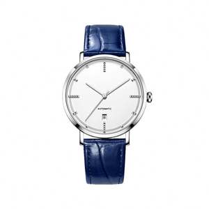 Montres mécaniques en or Moissanite en gros pour hommes, montres automatiques de date pour affaires, montre-bracelet lumineuse, horloge étanche - Product Image 1