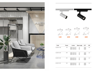 Éclairage moderne sur rail à LED 20W 30W Cob avec variateur triphasé 3F 10W 3CCT Luci Traccia Corps en aluminium à prix économique - Product Image 5