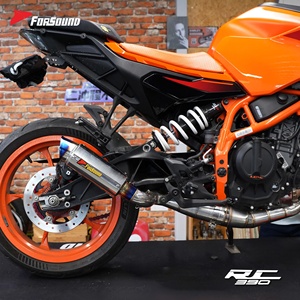 Forsound Factory Prix de gros <span class=keywords><strong>KTM</strong></span> <span class=keywords><strong>Duke</strong></span> 390 RC390 2024-2026 Silencieux de course style flèche en acier inoxydable bleu brûlé - Product Image 1