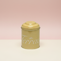 Boîte en fer blanc élégante JH pour thé noir chinois et indien avec impression offset et design artisanal