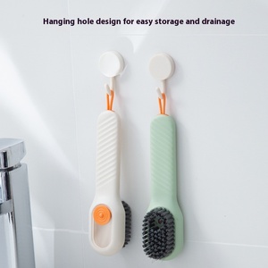 Brosse à chaussures multifonction à décharge automatique, nettoyeur de chaussures à pression, brosses à vêtements à poils doux, outil de nettoyage - Product Image 2