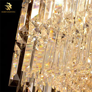 Lámpara de Cristal Circular Grande de Lujo Francesa, Lámpara de Cristal Redonda Italiana para Sala de Estar, Dormitorio o Villa - Product Image 6