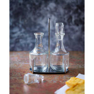 Ensemble huile et vinaigre Daniele F. Crystal and Steel - Outils de cuisine élégants - Product Image 3