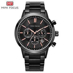 2025 Mini Focus MF0188G marca Original reloj cronógrafo de pulsera para hombre Klokker azul hielo impermeable moda reloj inteligente de cuarzo para - Product Image 2