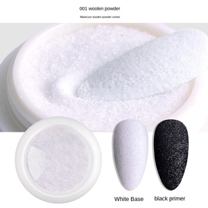Poudre de laine pour nail art, poudre de <span class=keywords><strong>sucre</strong></span> granulée, poudre flocon de neige blanche, paillettes étoiles noires, accessoires pour nail art, vernis à ongles - Product Image 2