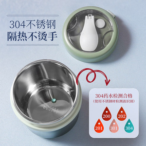 Mini <span class=keywords><strong>Termo</strong></span> para Comida, Recipiente Portátil para Sopa, Yogur, Acero Inoxidable al Vacío, Taza para Desayuno, Leche y Papilla - Product Image 3