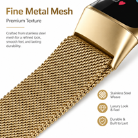 Correa de acero inoxidable para Fitbit Charge 5, correa de malla milanesa magnética, pulsera de repuesto ajustable para oficina y uso diario