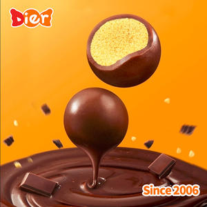 Vente en gros ODM Bonbons Marque privée personnalisée Collation halal Mini Melissa Haricot au chocolat Bonbons à la peau croustillante Bonbons Boules de chocolat au cacao - Product Image 4