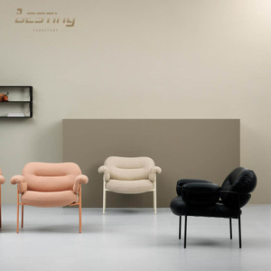 BESTING FURNITURE Chaise d'appoint en métal et cuir-<span class=keywords><strong>Fauteuil</strong></span> moderne à dossier <span class=keywords><strong>haut</strong></span> <span class=keywords><strong>avec</strong></span> <span class=keywords><strong>accoudoir</strong></span> pour le salon - Product Image 6