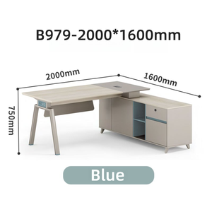 Nhà Máy Tùy Biến Văn Phòng Hiện Đại Đồ Nội Thất L-Hình Dạng Bàn Điều Hành Thiết Kế Bằng Gỗ Với Ngăn Kéo Cho Ông Chủ/Giám đốc Điều Hành Văn Phòng Sử Dụng - Product Image 3