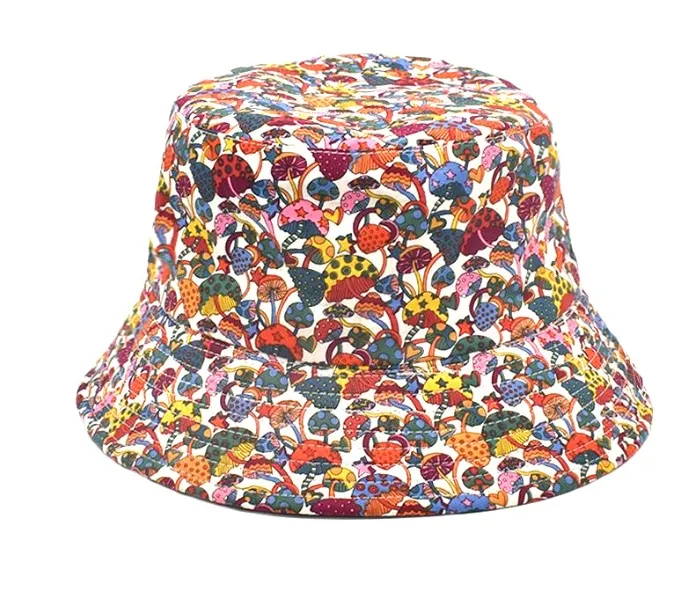 Mushroom pattern basin hat and Europe and the United States women outdoor travel shopping fashion fisherman hat and visor