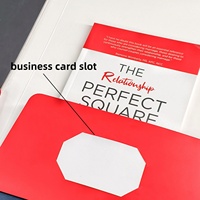 Xinghe Printing - Carpetas de Papel de Arte con UV Localizado Personalizadas, con Dos Bolsillos y Ranura para Tarjetas de Visita, para Oficina y Escuela