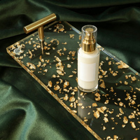 Plaques en acrylique coulé à effet feuille d'or pour découpe laser, plateaux de service, présentoirs de cuisine, étagères de salle de bain, projets DIY et cadeaux