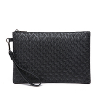 Pochette Homme d'Affaires Décontractée et Élégante à Motif Nid d'Abeille, Sac à Main Grande Capacité, Portefeuille Enveloppe Personnalisé pour Homme, Sac à Main Homme