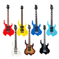 Gitar Listrik Seri Flame yang Menantang Gender-Biasa, Kit Gitar Akustik 6 Senar untuk Pelajar dan Dewasa, Instrumen Gitar untuk Bermain dan Menyentuh Senar