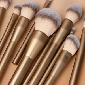 Ensemble de 13 pinceaux de maquillage de luxe, poils synthétiques vegan, écologiques, longue durée, pour fond de teint, fard à paupières, pinceaux cosmétiques - Product Image 3